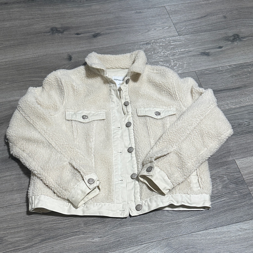 Highway Jeans Cream Sherpa Jacket